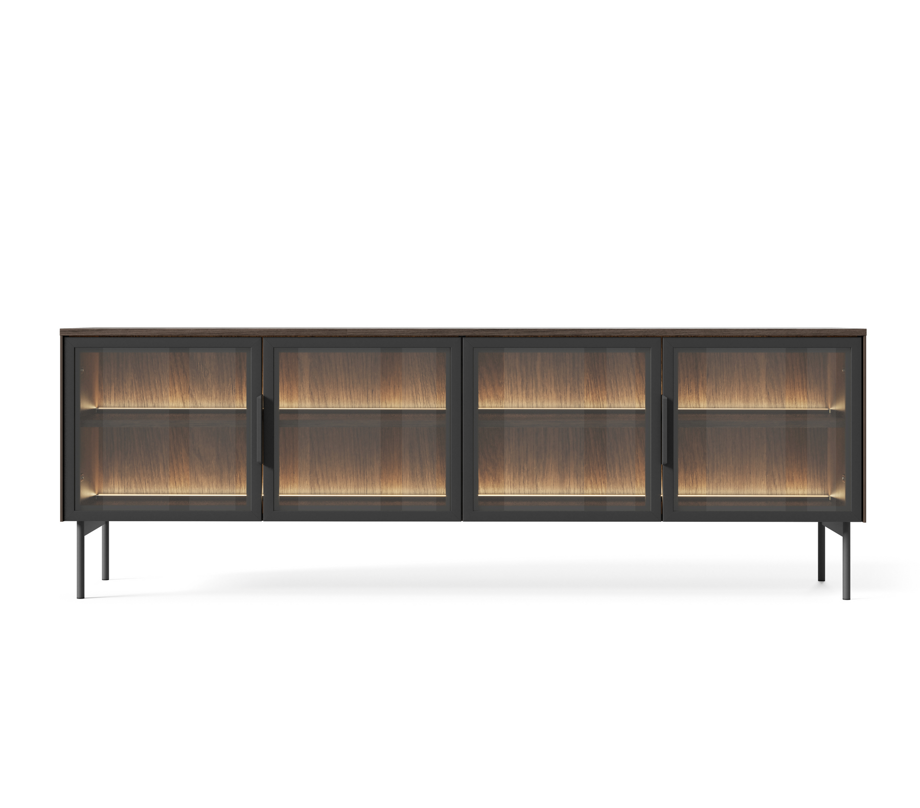 Mobile TV 4 ante con piede in metallo Lume 181x61 cm