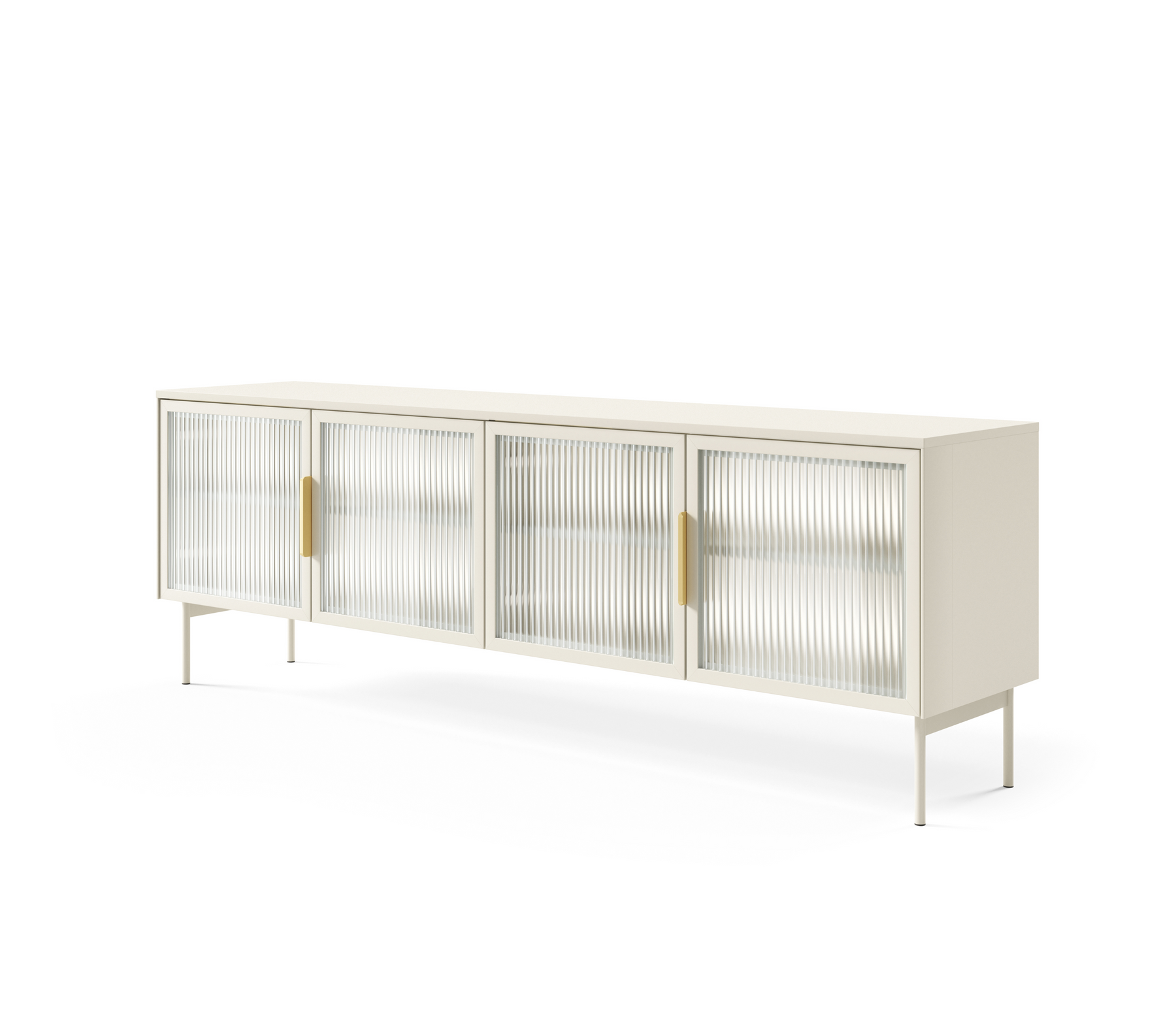 Mobile TV 4 ante con piede in metallo Lume 181x61 cm