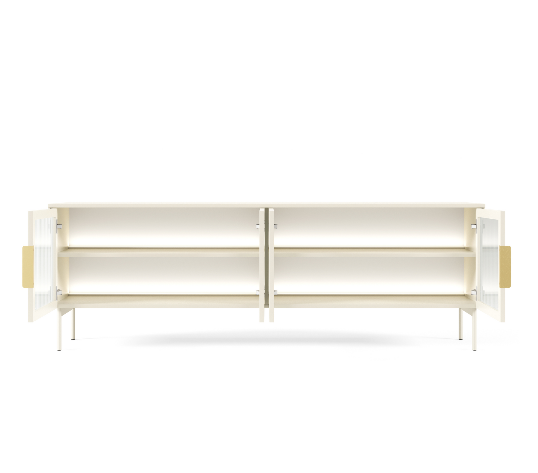 Mobile TV 4 ante con piede in metallo Lume 181x61 cm