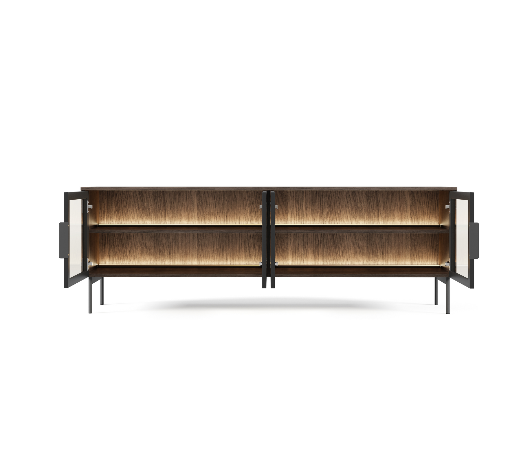 Mobile TV 4 ante con piede in metallo Lume 181x61 cm