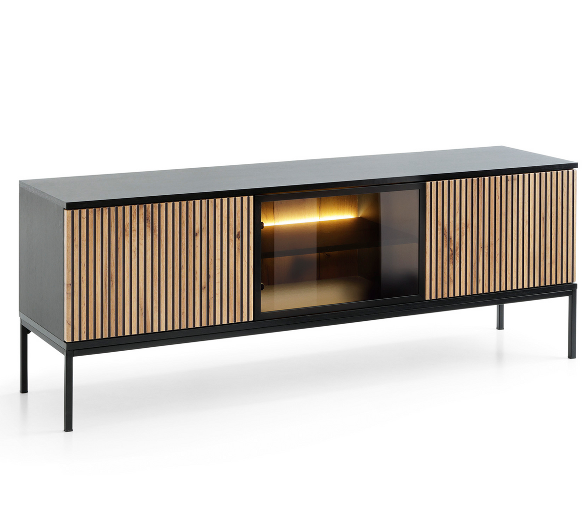 Mobile TV 2 ante con LED integrato Aura 154x56 cm