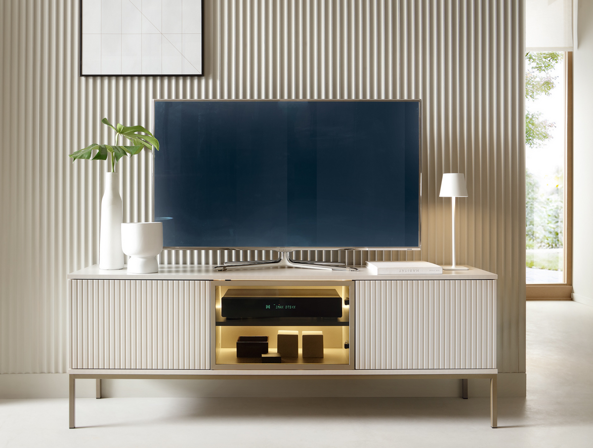 Mobile TV 2 ante con LED integrato Aura 154x56 cm