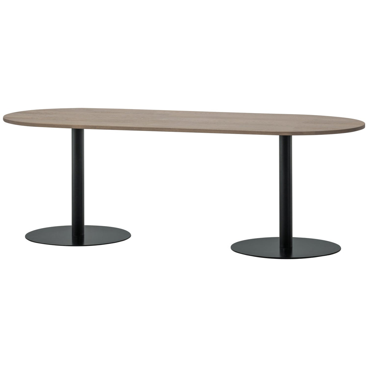 Tavolo da pranzo ovale con gamba rotonda Rivet 219x75 cm
