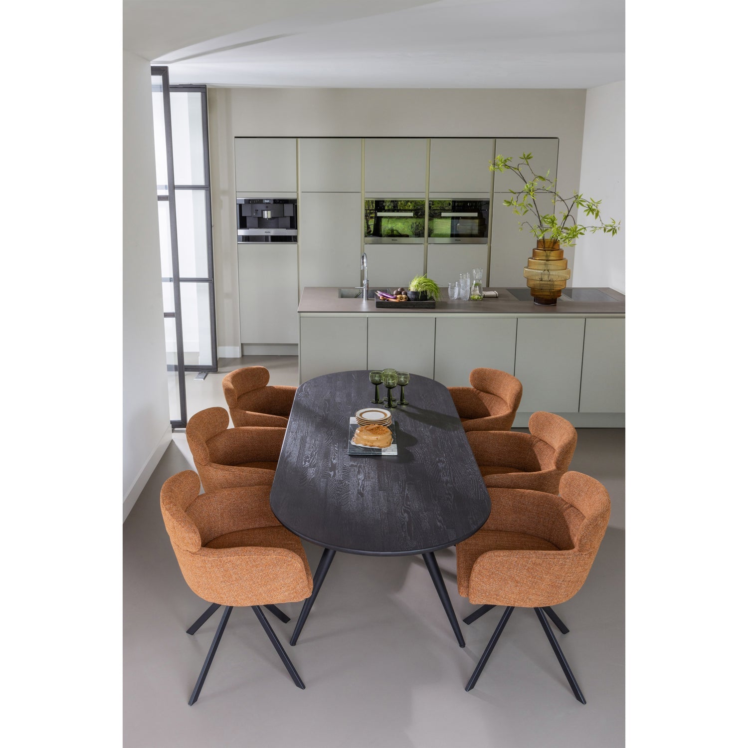 Tavolo da pranzo ovale Tablo 219x74 cm