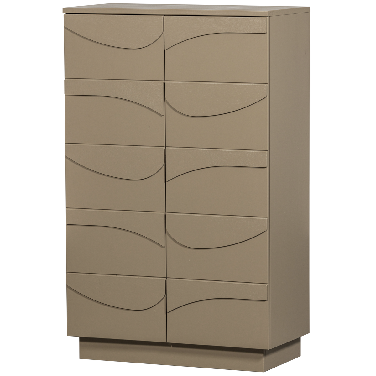 Credenza 2 ante effetto 3D in legno di pino Teo 116x72 cm