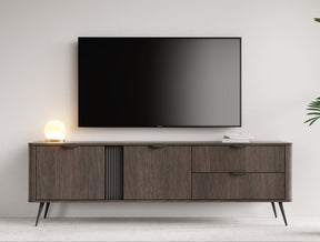 Mobile TV 2 ante 2 cassetti con gambe in metallo Veris 195x61 cm