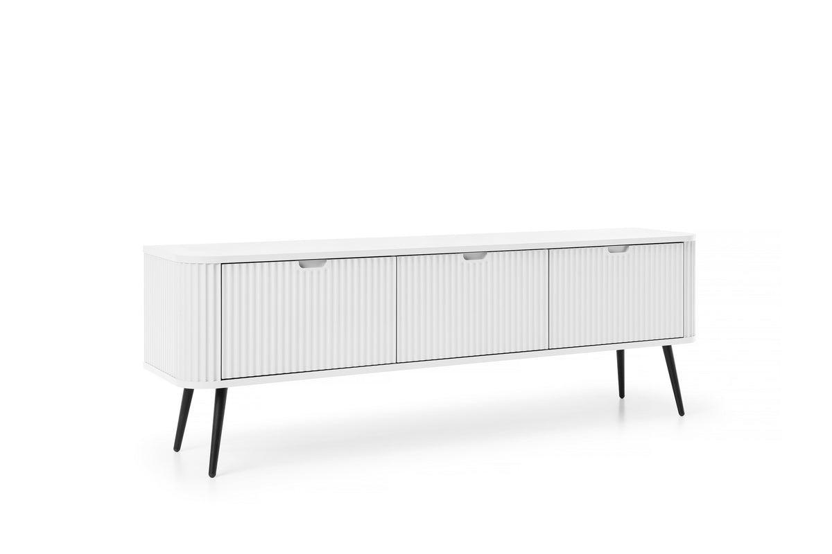 Mobile TV 3 ante con gambe in metallo Calisio 168x56 cm