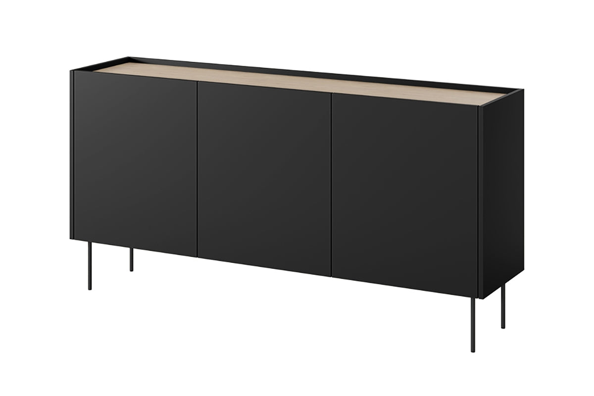 Madia 3 ante con piede in metallo Mars 170x85 cm