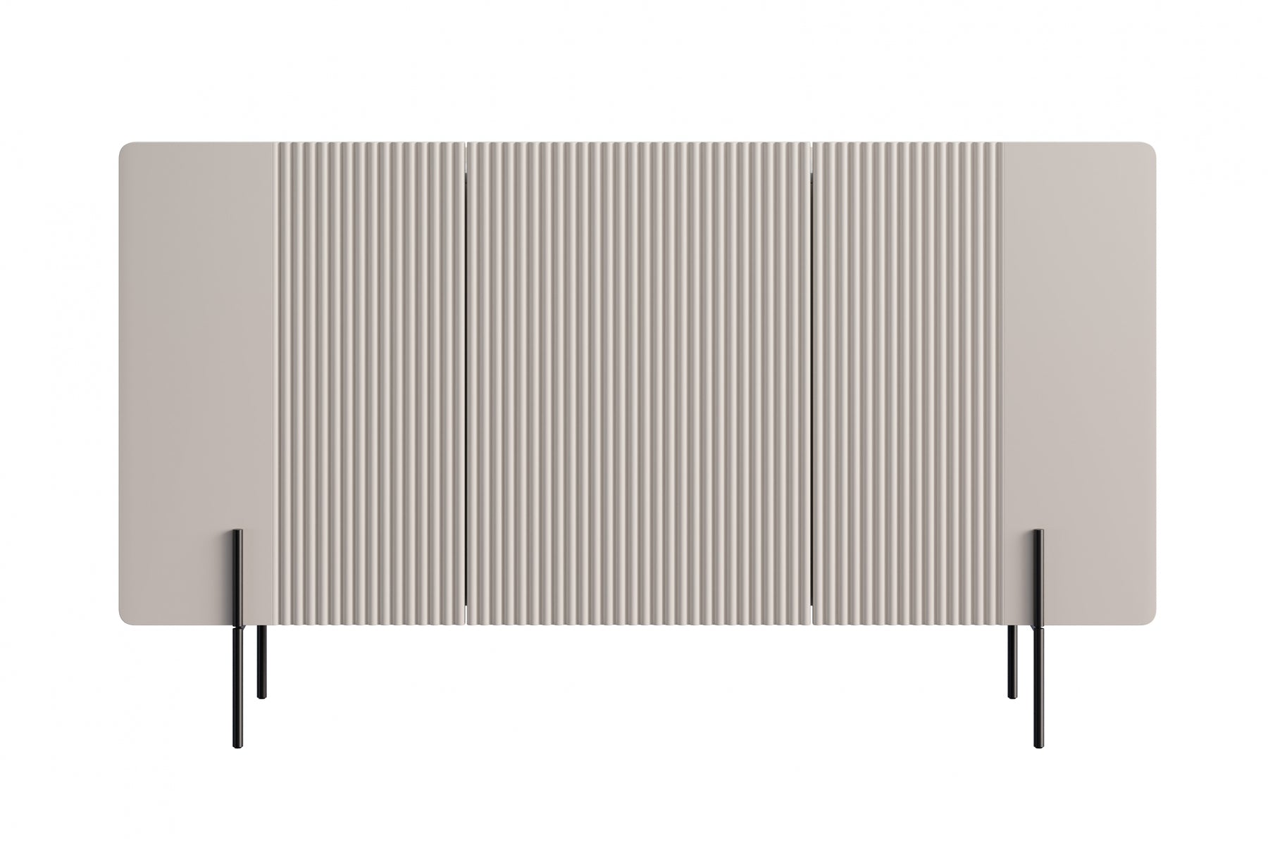 Madia 3 ante con piede in metallo cashmere Miami 150x87 cm