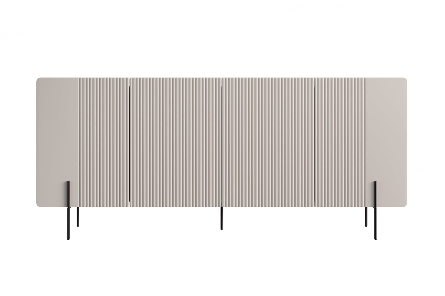 Madia 4 ante con piede in metallo cashmere Miami 200x87 cm