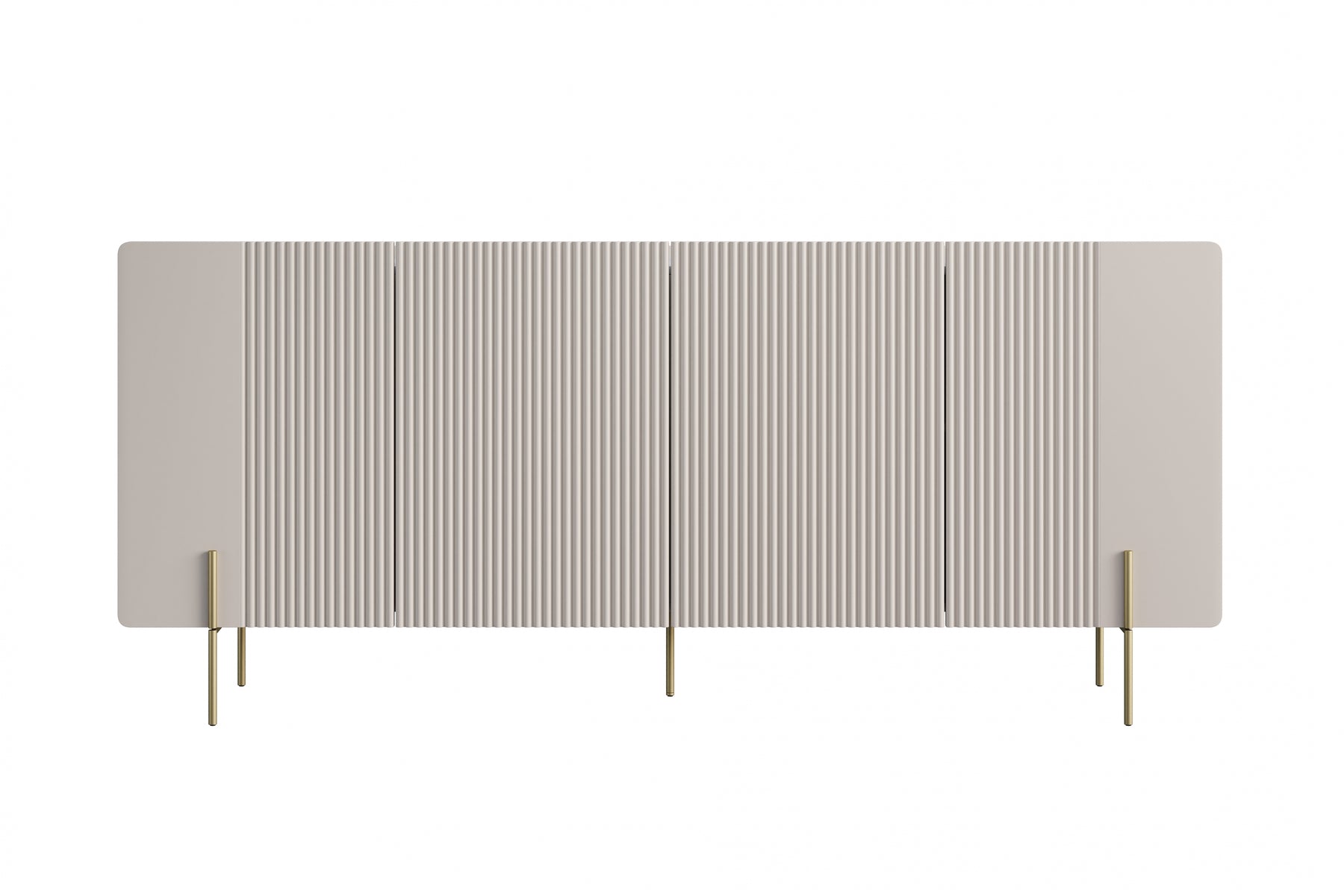 Madia 4 ante con piede in metallo cashmere Miami 200x87 cm