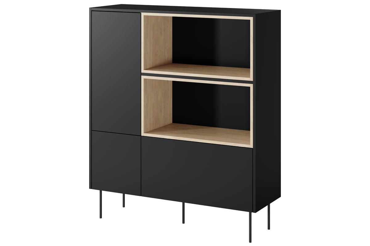 Credenza 2 ante 1 cassetto con piede in metallo Mars 120x140 cm