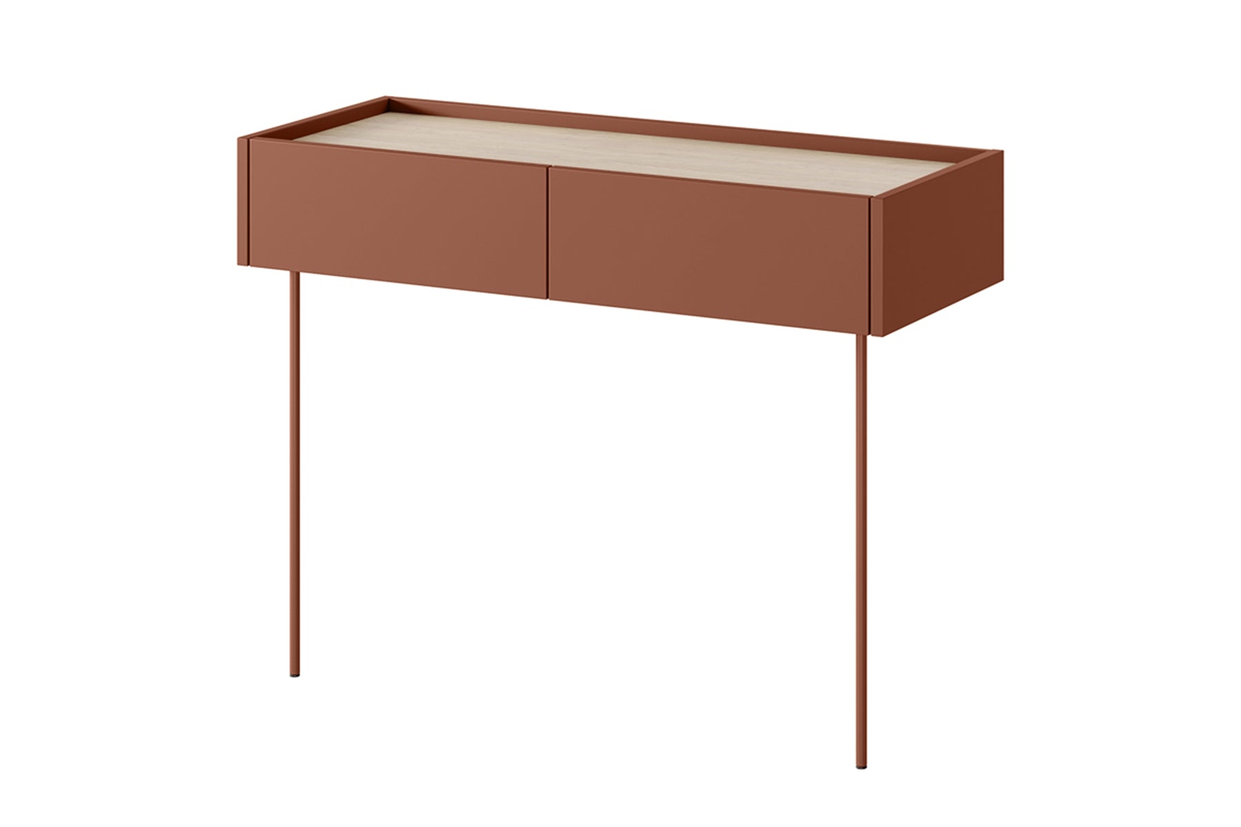 Consolle 2 cassetti con gamba in metallo Mars 100x83 cm