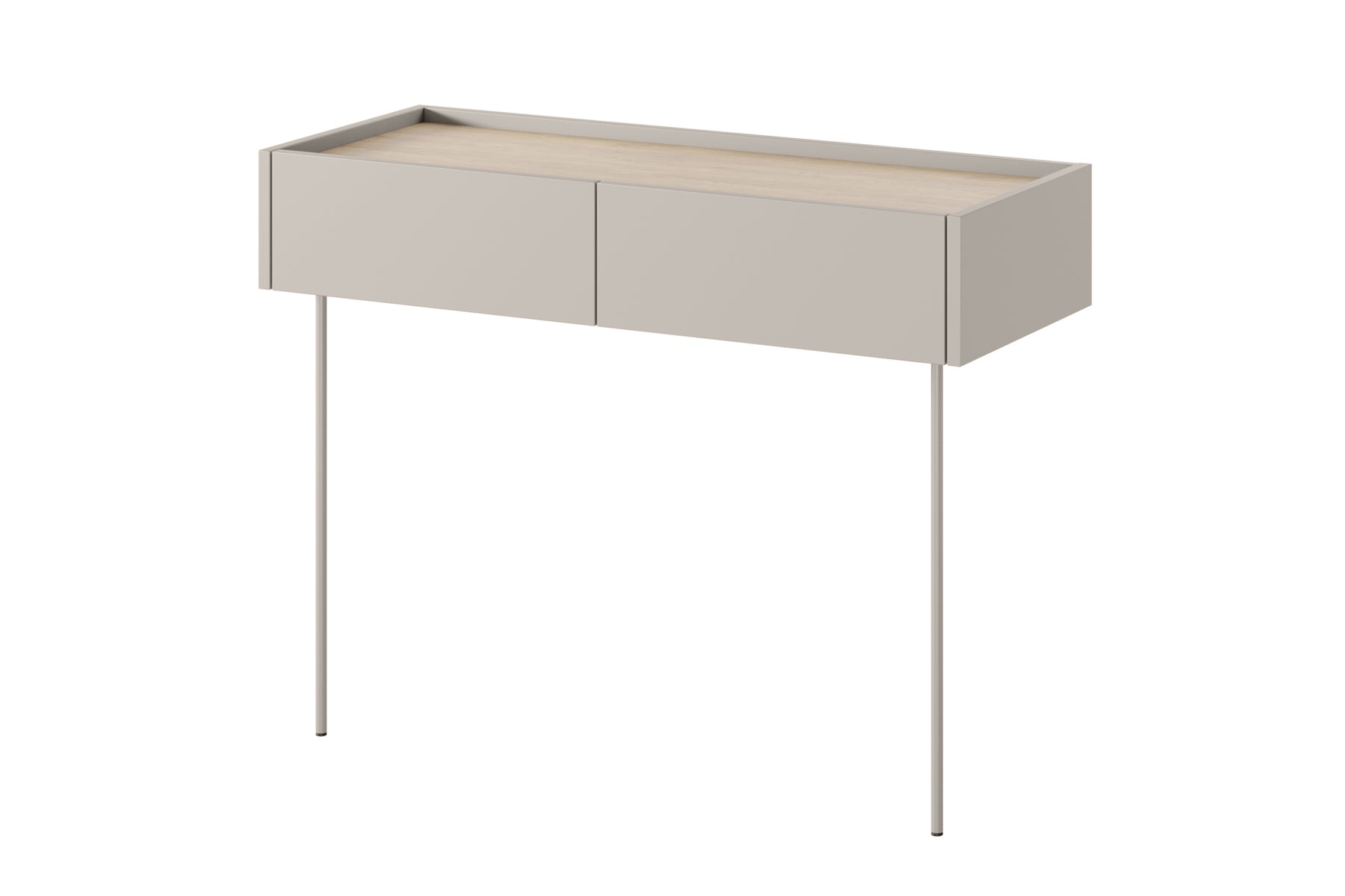Consolle 2 cassetti con gamba in metallo Mars 100x83 cm