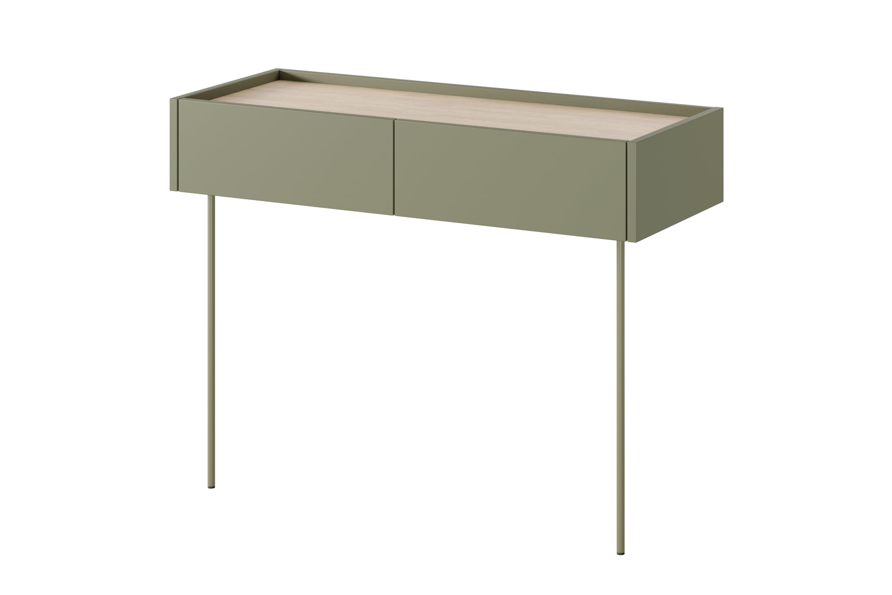 Consolle 2 cassetti con gamba in metallo Mars 100x83 cm