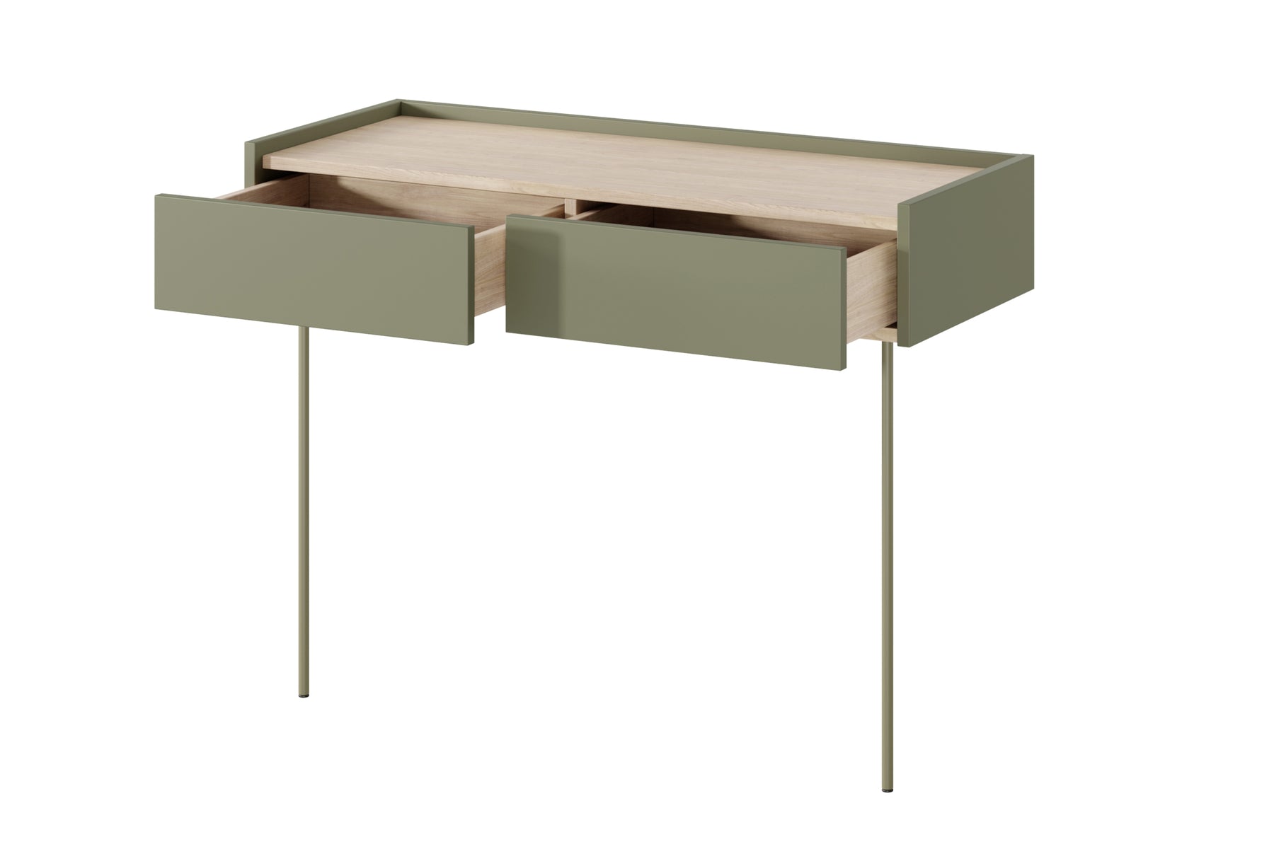Consolle 2 cassetti con gamba in metallo Mars 100x83 cm