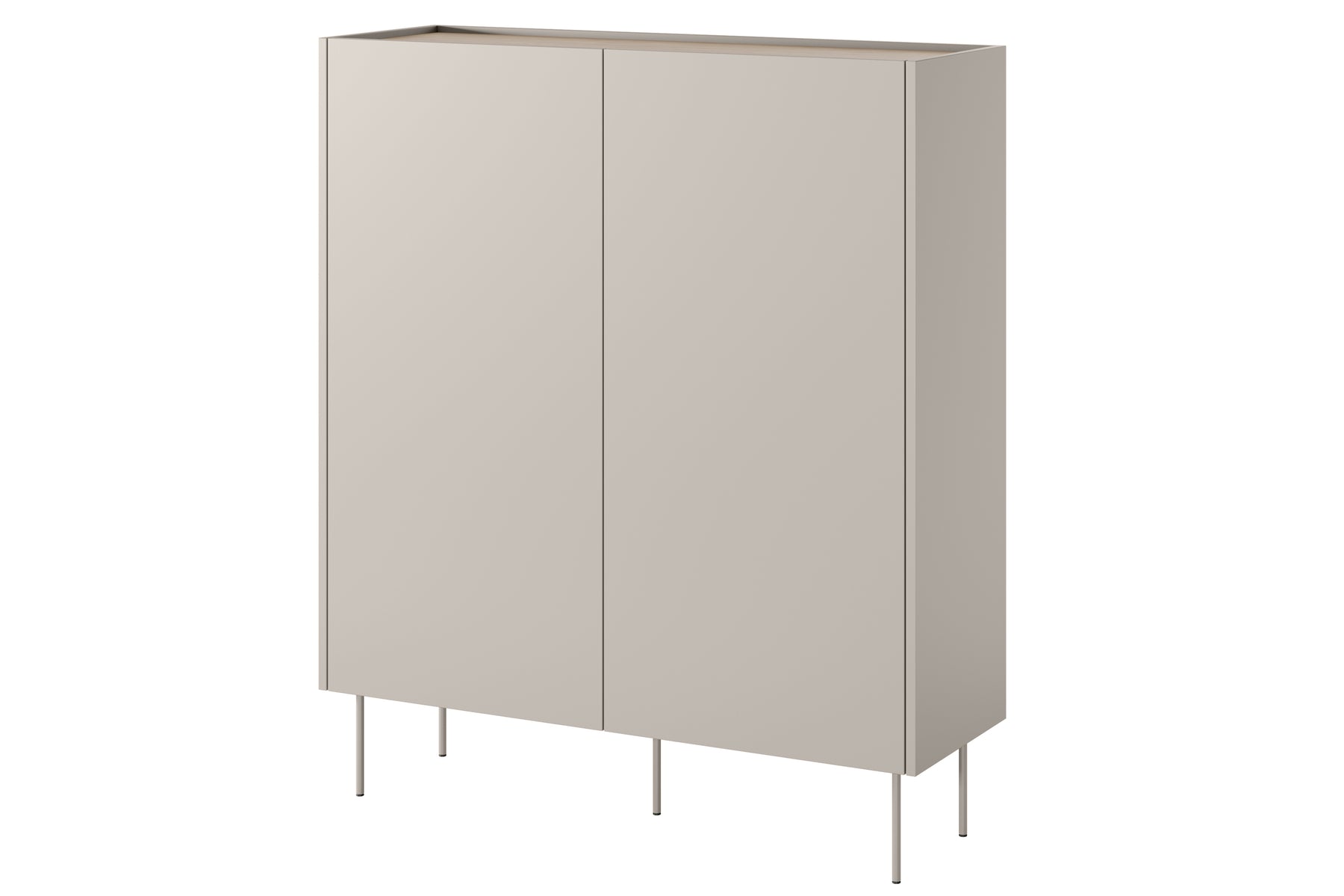 Credenza 2 ante 2 cassetti con piede in metallo Mars 120x140 cm