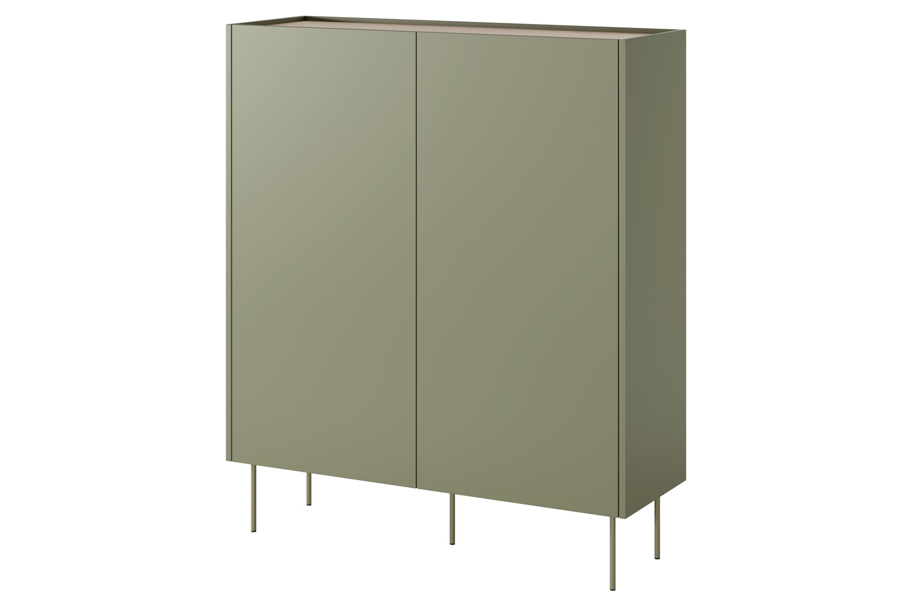 Credenza 2 ante 2 cassetti con piede in metallo Mars 120x140 cm