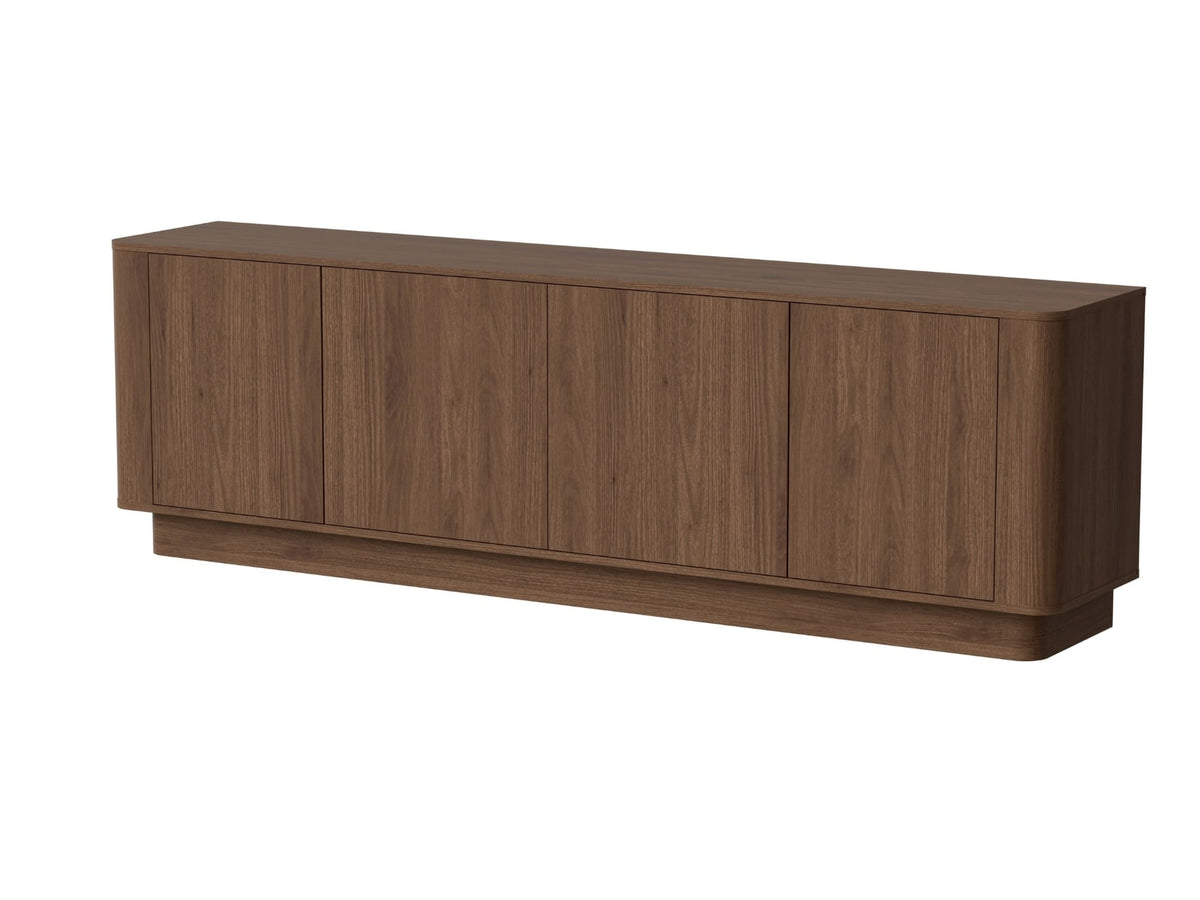Madia in legno noce opaco 4 ante Kadro 210 x 65 cm