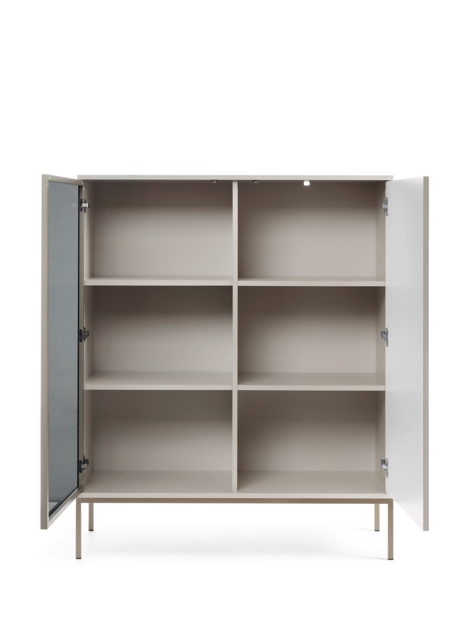 Vetrina con 2 ante e LED integrato Aura 104x126 cm