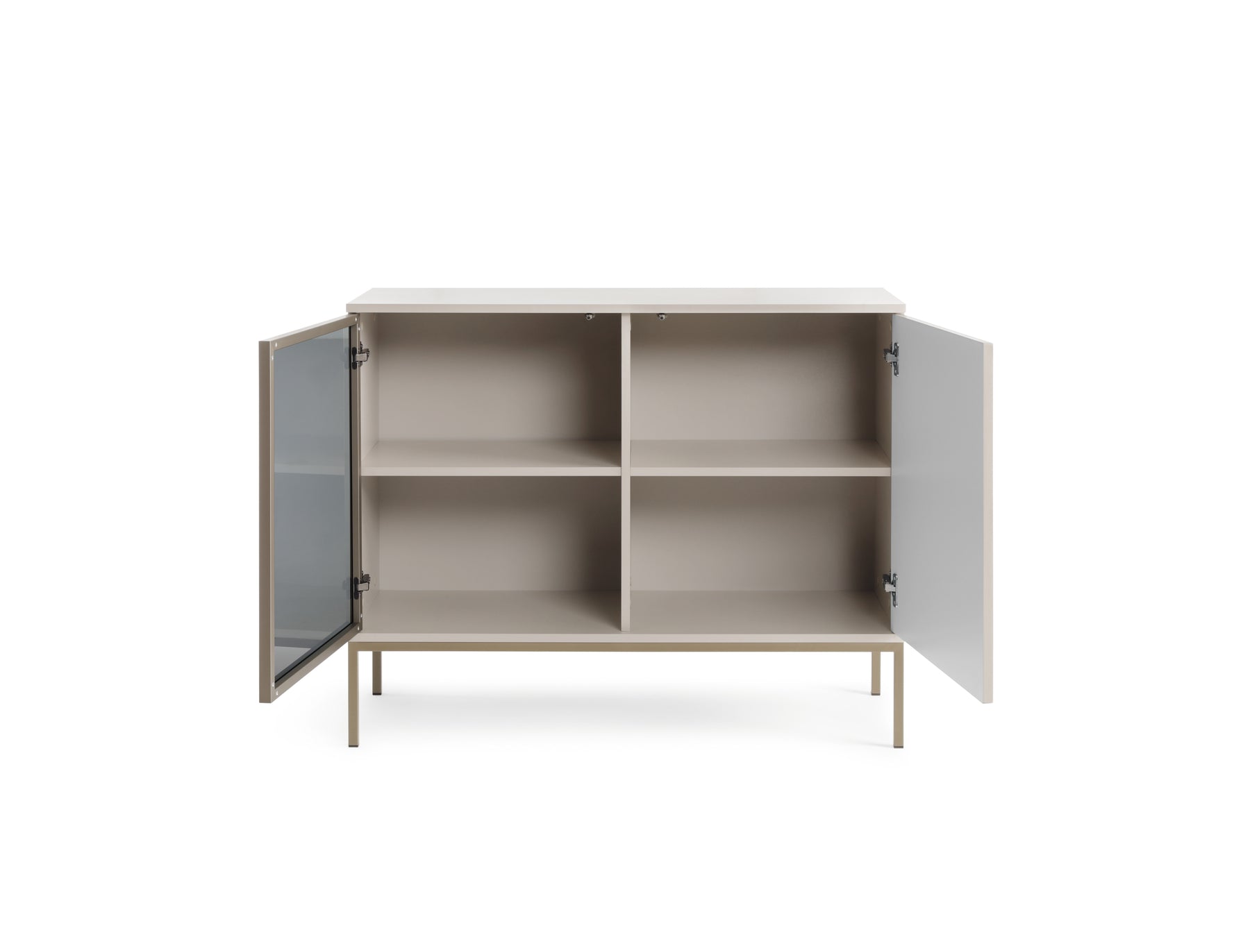 Credenza a 2 ante con LED integrato Aura 104x83 cm