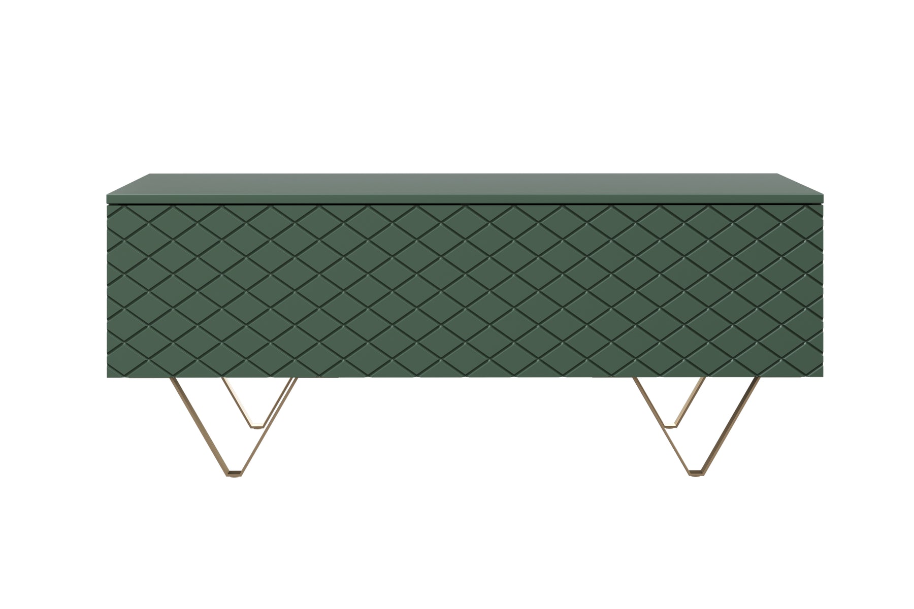 Tavolino 2 ante a ribalta con piede in metallo oro Scalia 120x55 cm