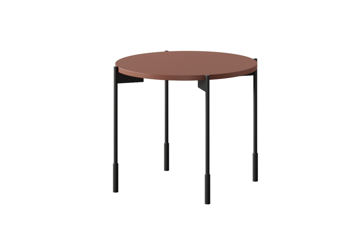 Tavolino rotondo con gambe in metallo Sonatia