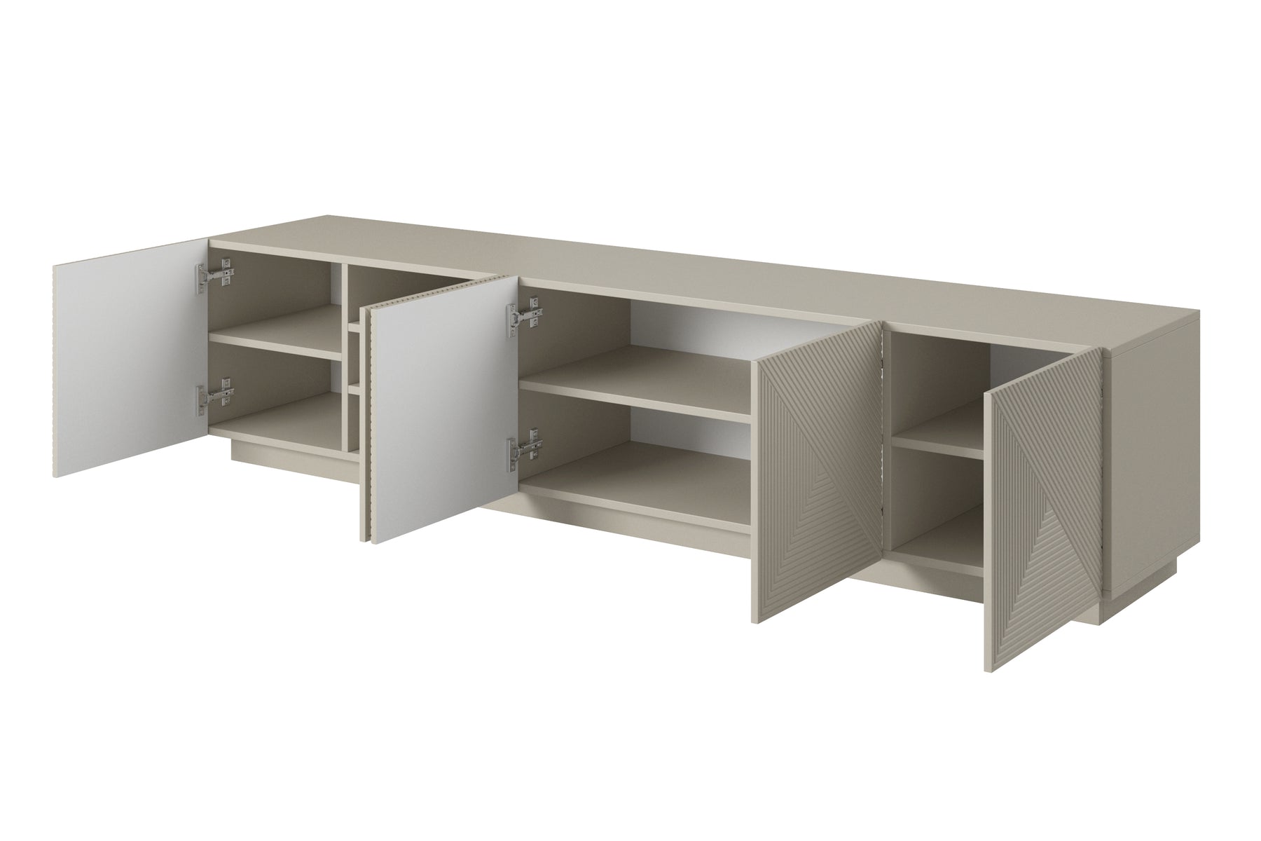 Mobile TV 5 ante in legno laminato Asha 200 x 40 cm