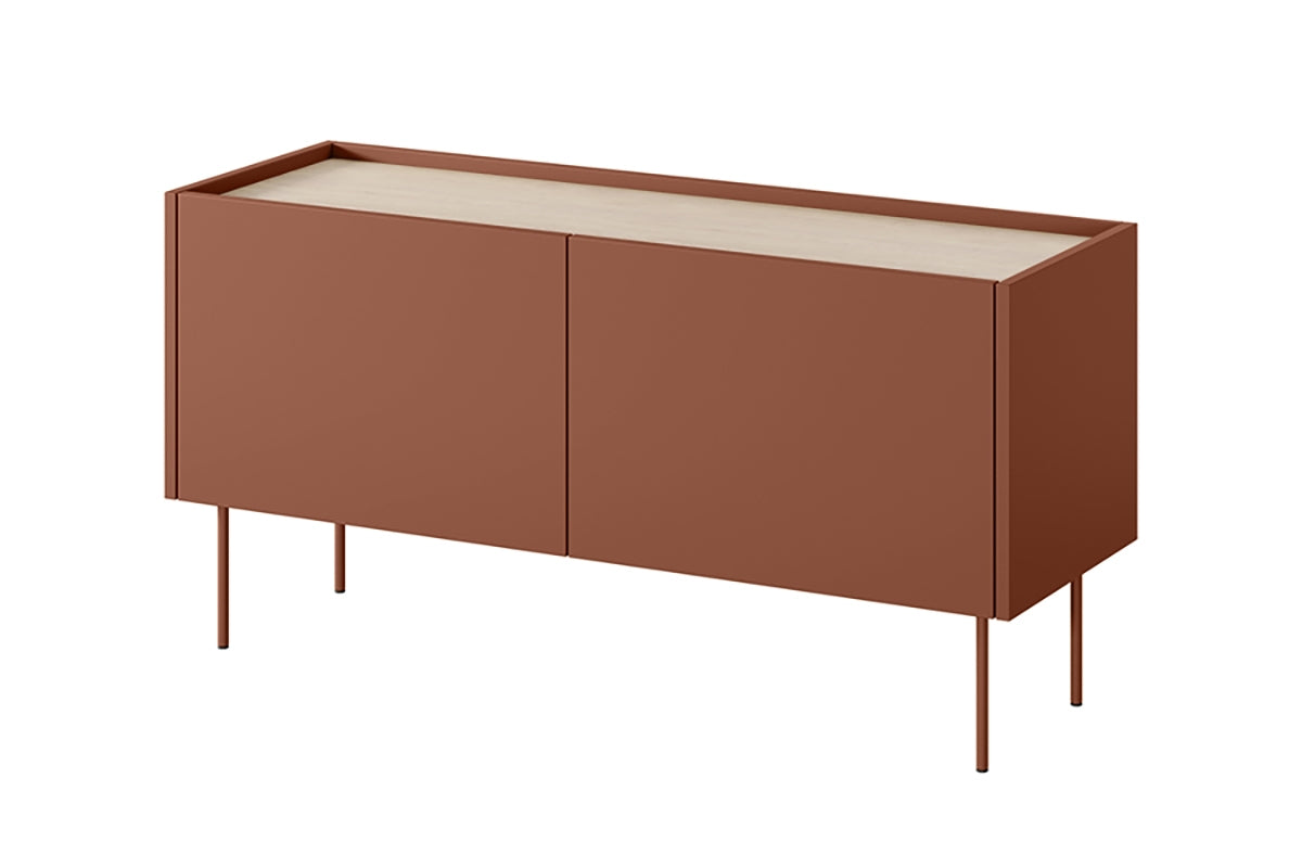 Mobile TV 2 ante 1 cassetto con piede in metallo Mars 120x60 cm