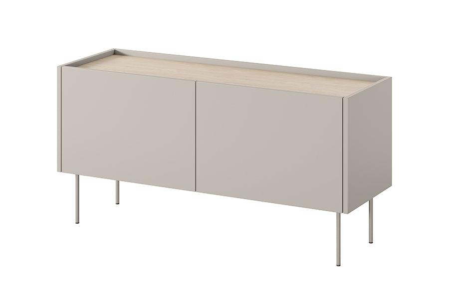 Mobile TV 2 ante 1 cassetto con piede in metallo Mars 120x60 cm