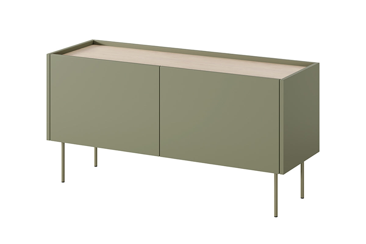 Mobile TV 2 ante 1 cassetto con piede in metallo Mars 120x60 cm