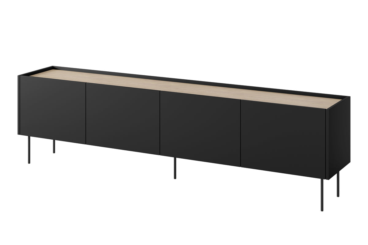 Mobile TV 4 ante con piede in metallo Mars 220x60 cm