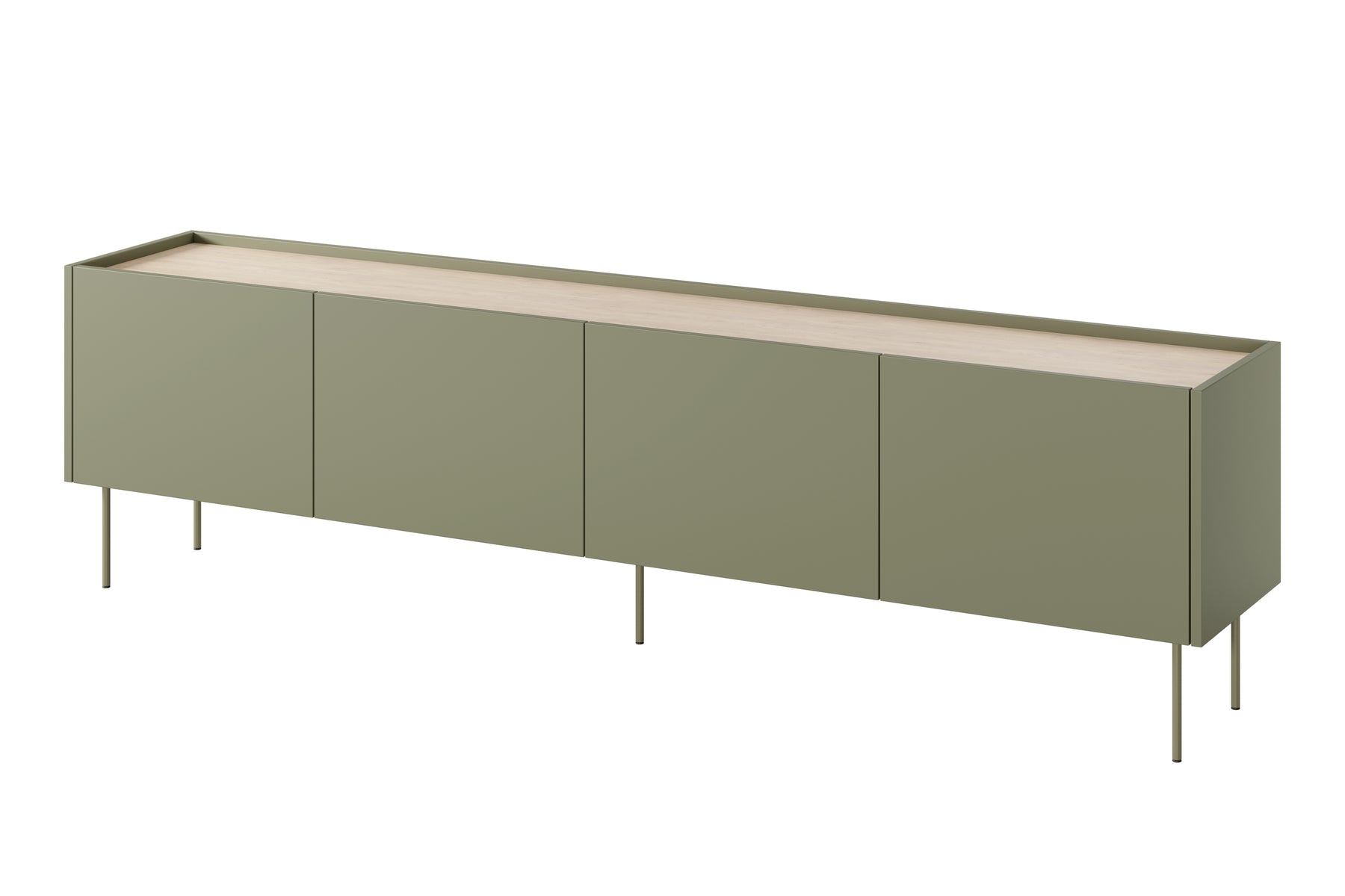 Mobile TV 4 ante 1 cassetto con piede in metallo Mars 220x60 cm