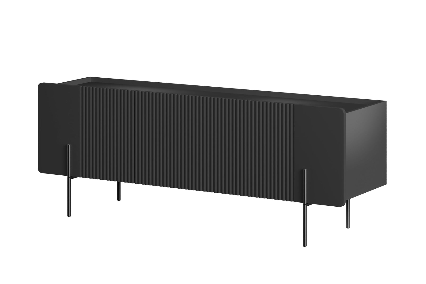 Mobile TV 2 ante 1 cassetto con piede in metallo Miami 150x57 cm