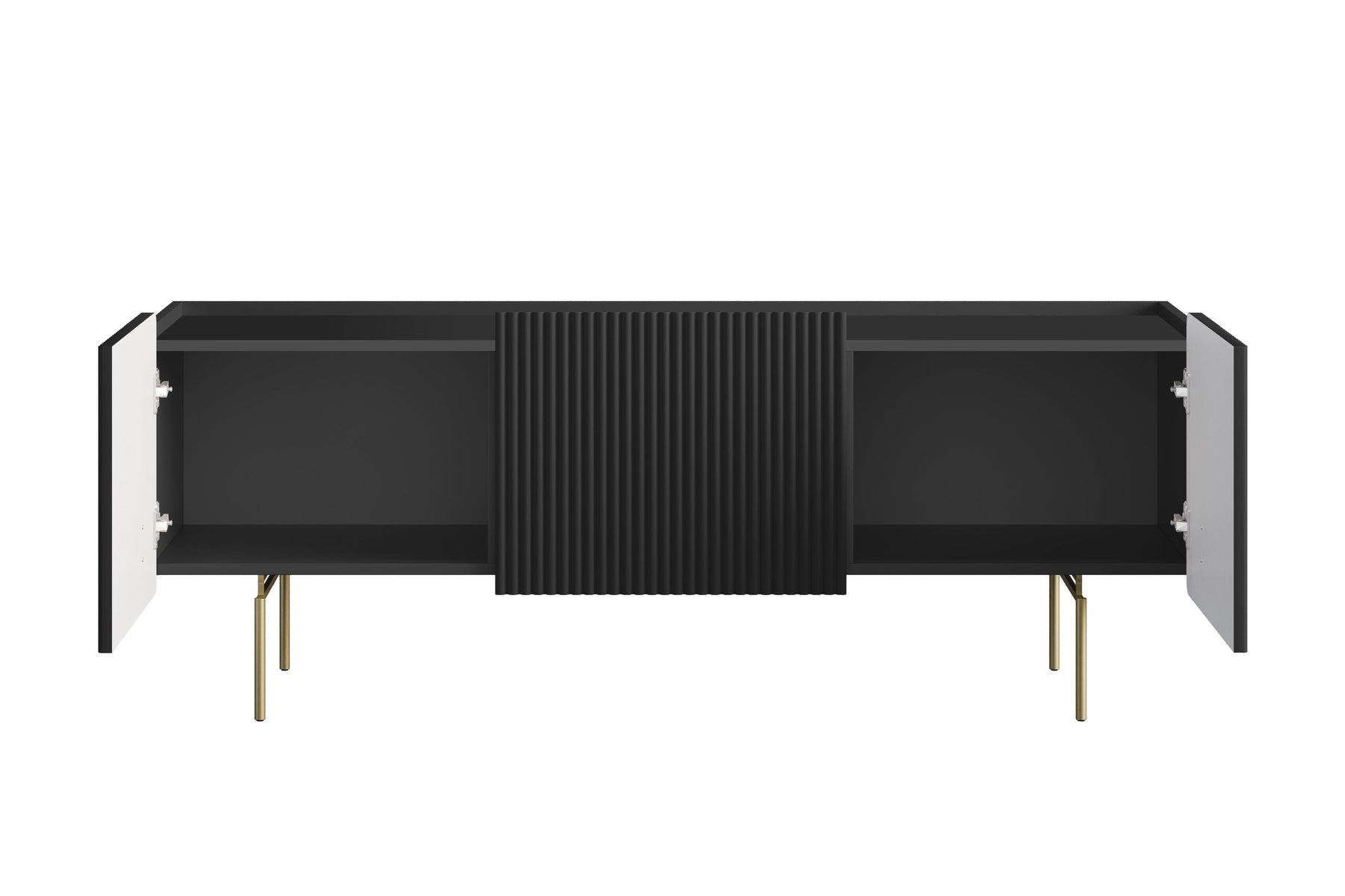 Mobile TV 2 ante 1 cassetto con piede in metallo Miami 150x57 cm