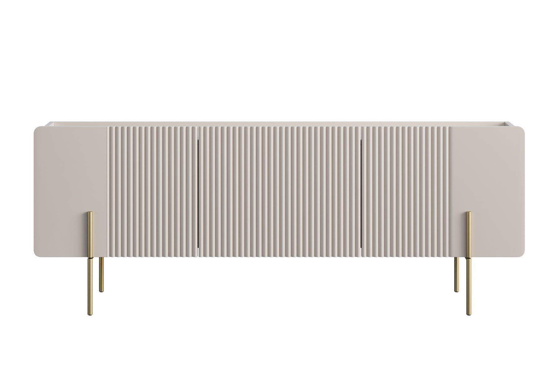 Mobile TV 2 ante 1 cassetto con piede in metallo cashmere Miami 150x57 cm