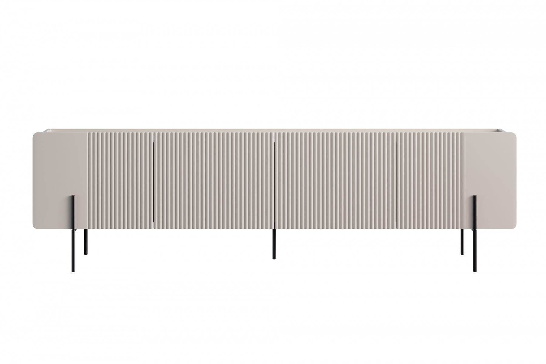 Mobile TV 2 ante 2 cassetti con piede in metallo cashmere Miami 200x57 cm