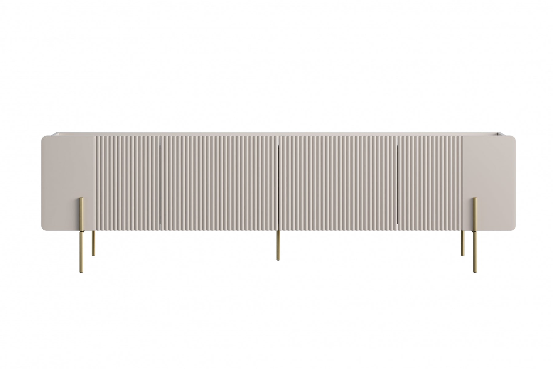 Mobile TV 2 ante 2 cassetti con piede in metallo cashmere Miami 200x57 cm