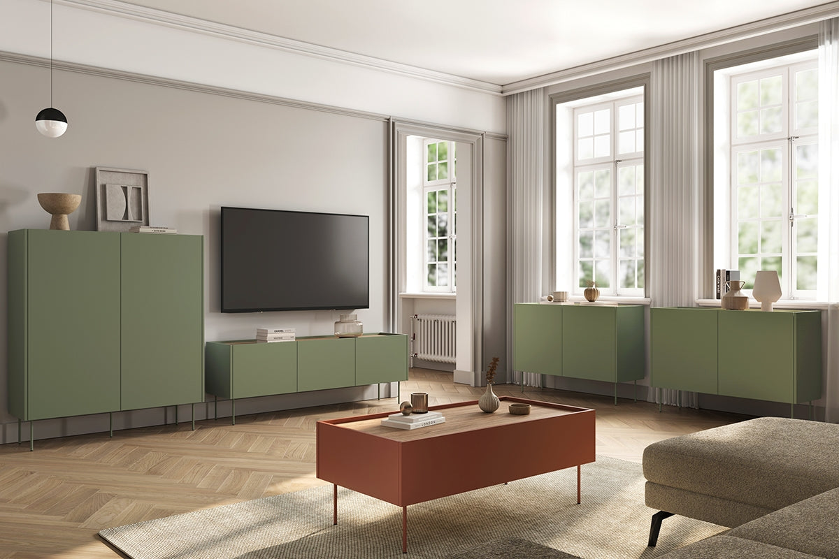 Mobile TV 3 ante 1 cassetto con piede in metallo Mars 170x60 cm