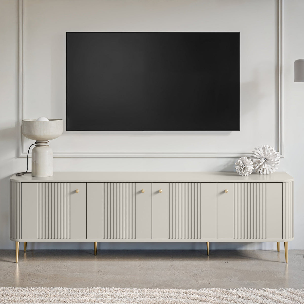 Mobile TV 4 ante con piede in metallo Liberty 187x51 cm