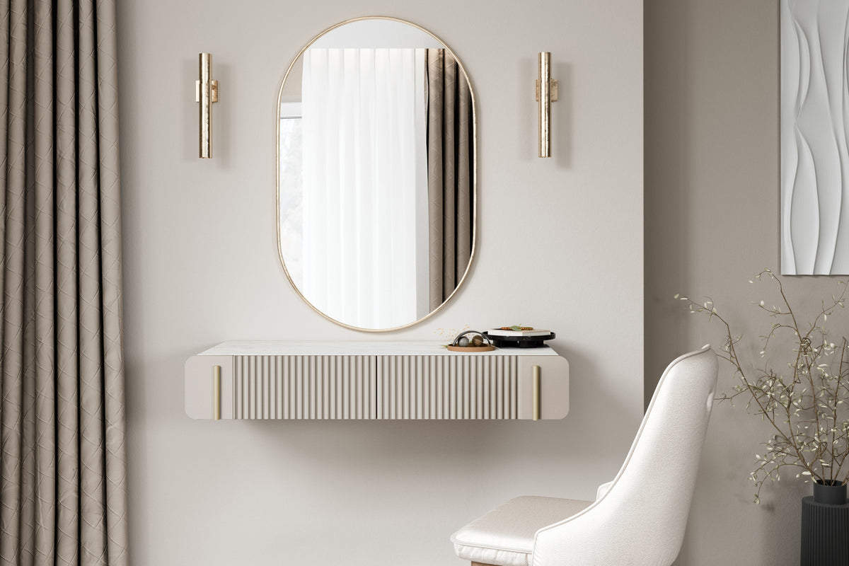 Consolle sospesa 2 cassetti Miami 100x17 cm