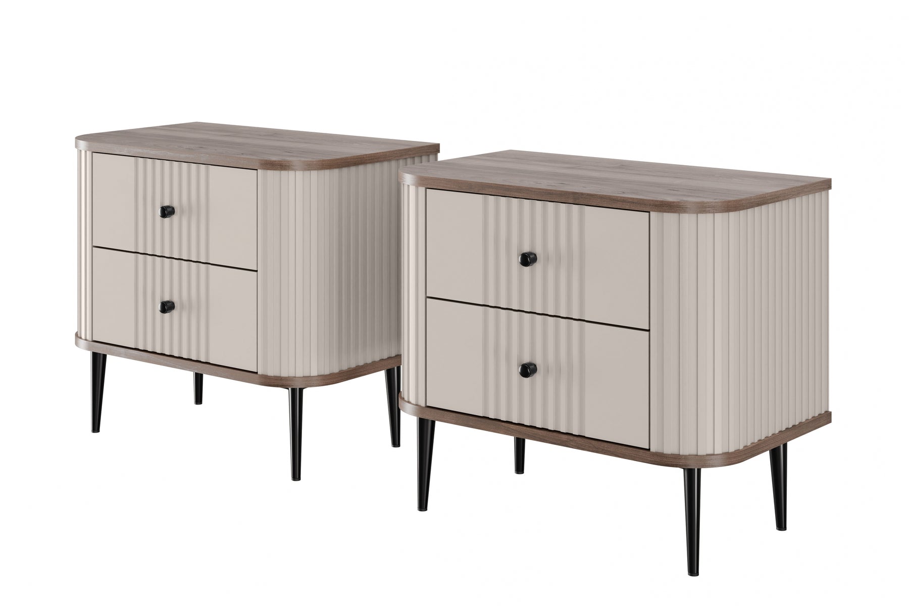 Set di 2 comodini 2 cassetti Liberty 58x51 cm