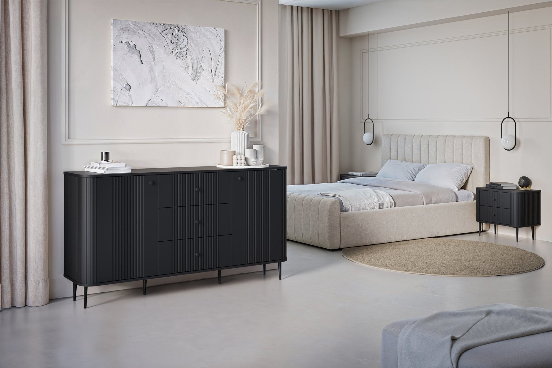 Set di 2 comodini 2 cassetti Liberty 58x51 cm