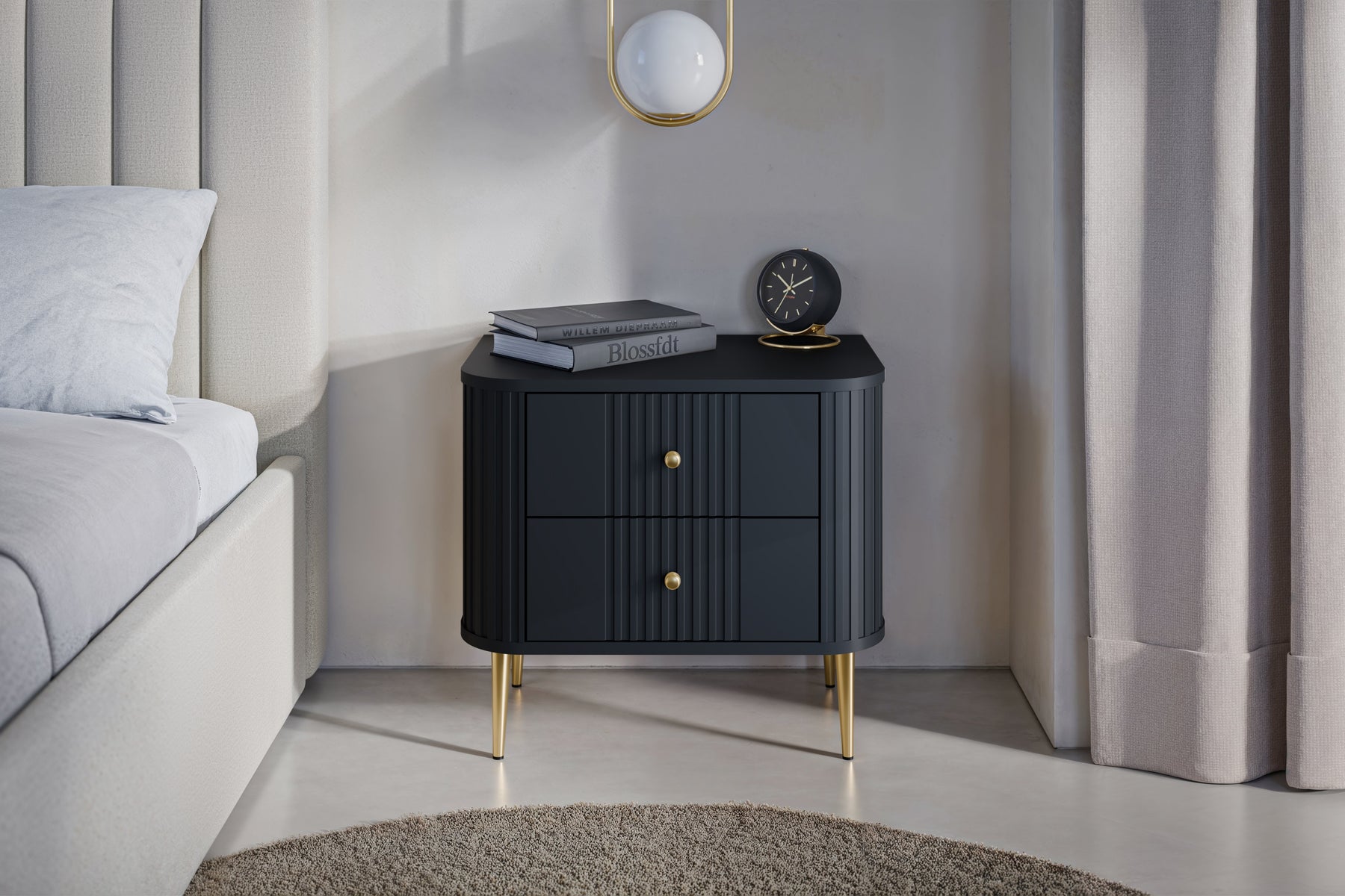 Set di 2 comodini 2 cassetti Liberty 58x51 cm