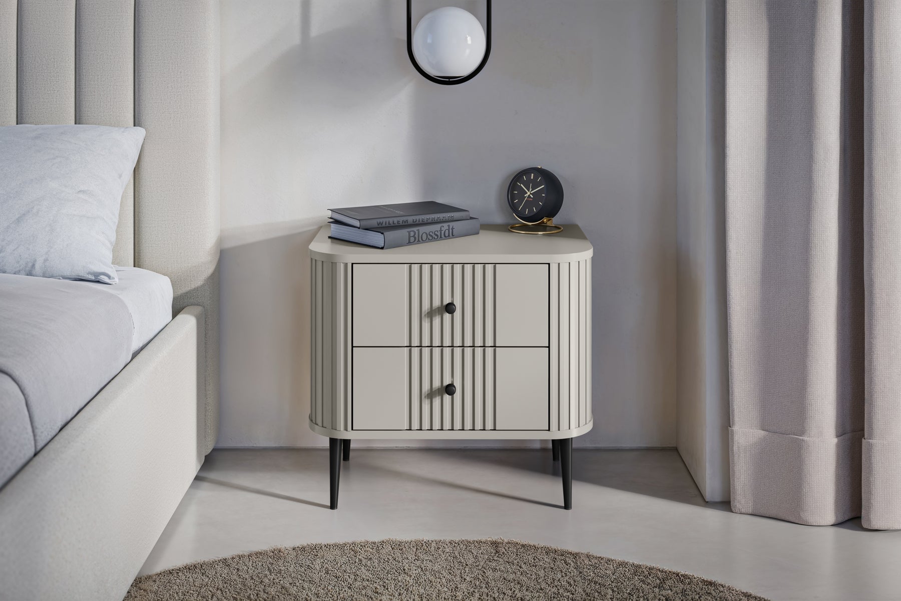 Set di 2 comodini 2 cassetti Liberty 58x51 cm