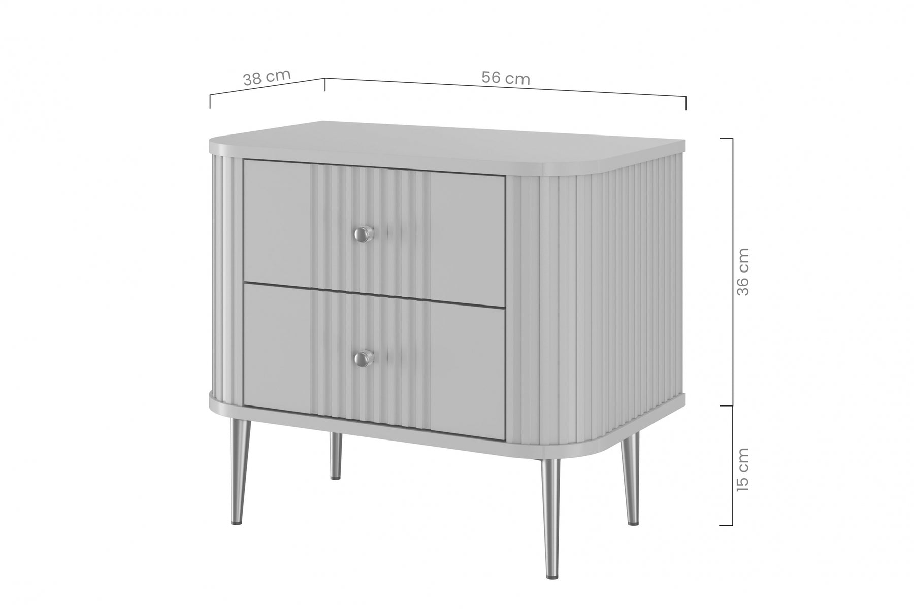 Set di 2 comodini 2 cassetti Liberty 58x51 cm