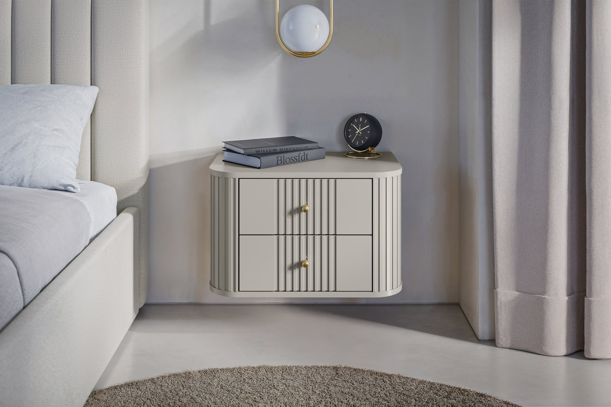 Set di 2 comodini sospesi 2 cassetti Liberty 56x36 cm