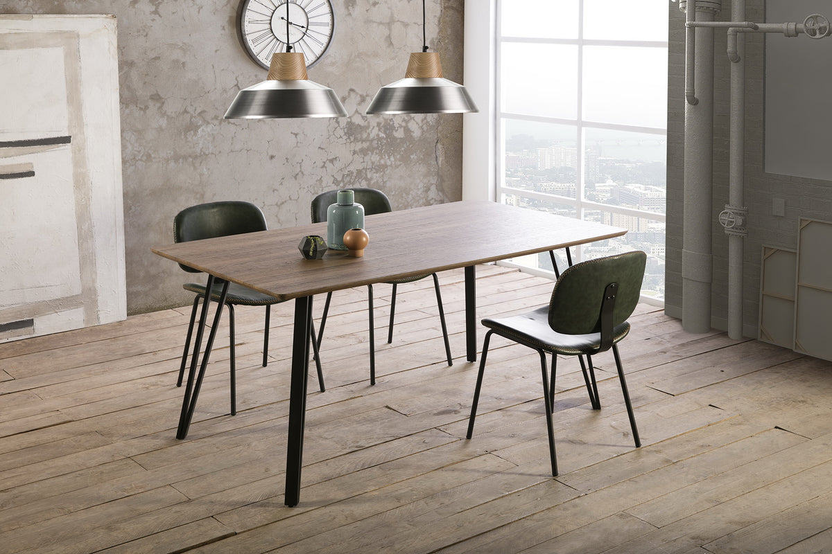 Set 2 sedie in ecopelle verde Tatorba 45x48 h52 cm