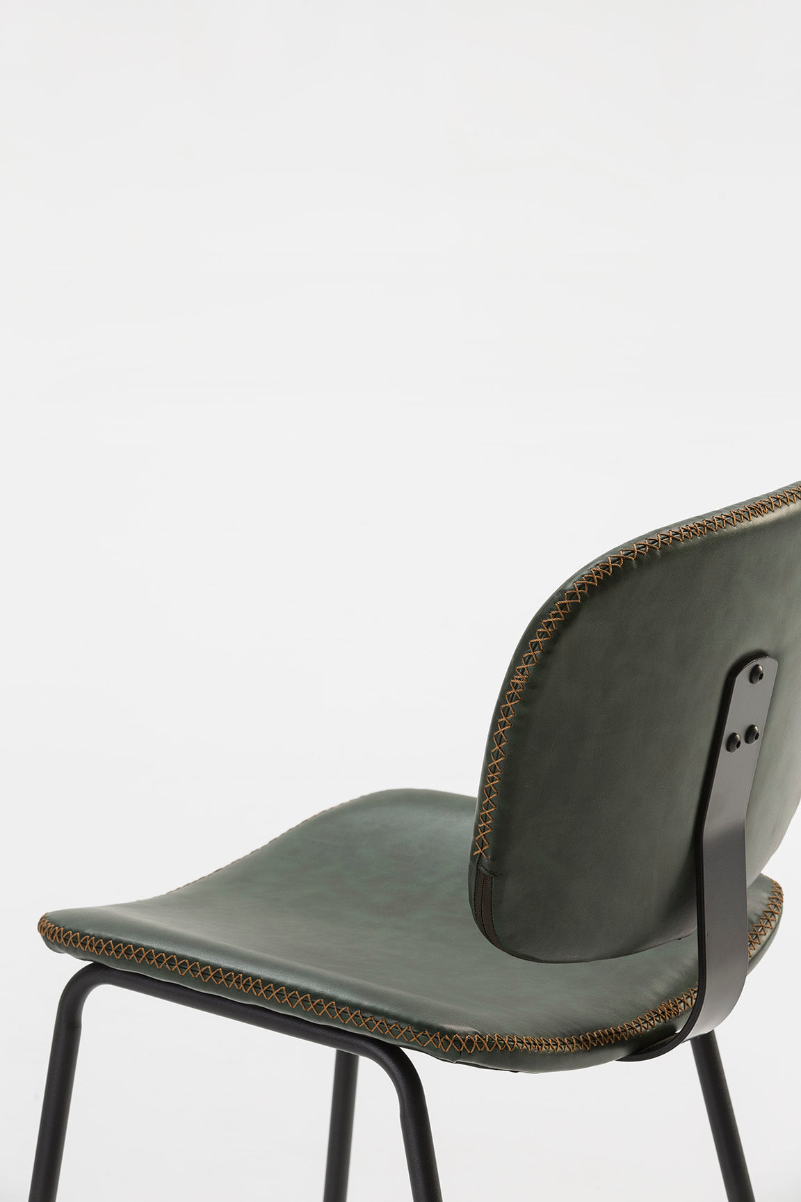 Set 2 sedie in ecopelle verde Tatorba 45x48 h52 cm