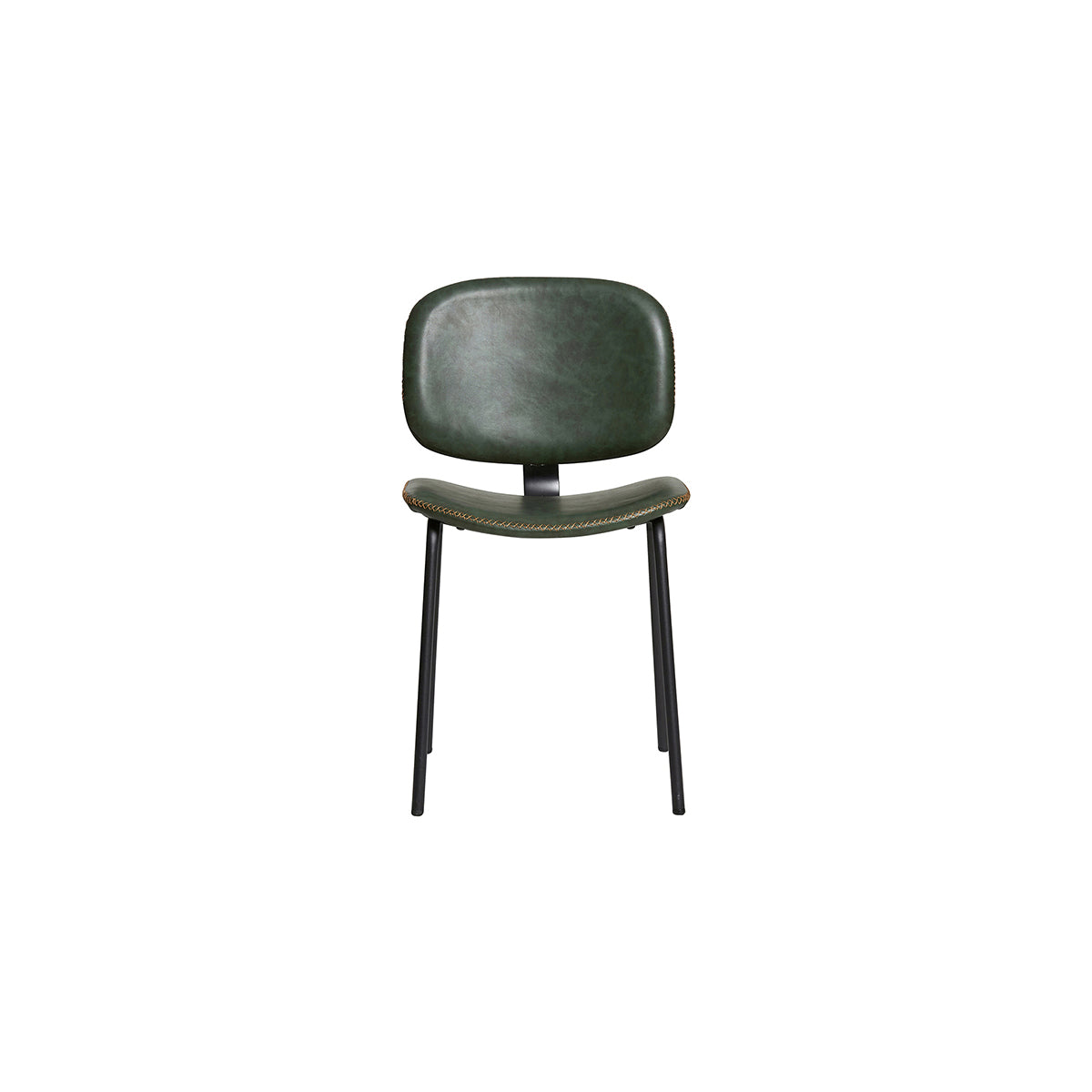 Set 2 sedie in ecopelle verde Tatorba 45x48 h52 cm